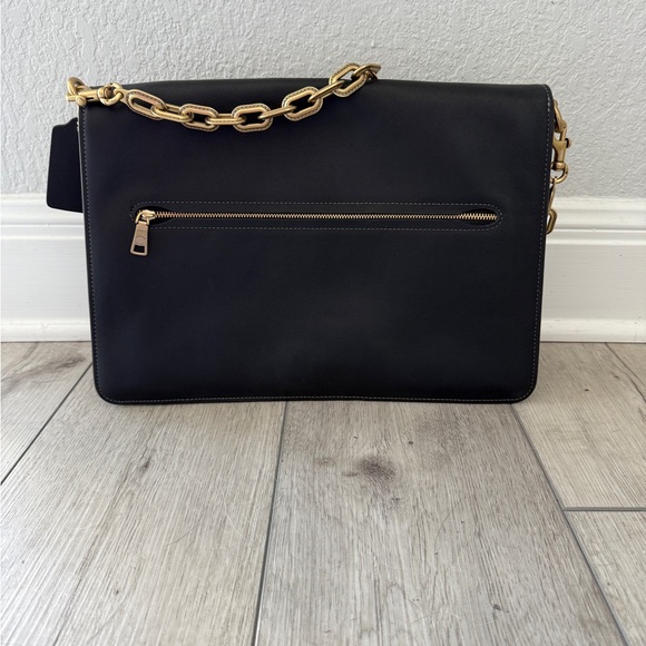 Coach Black and Gold Chain Tabby Shoulder Bag - Picture 3 of 11